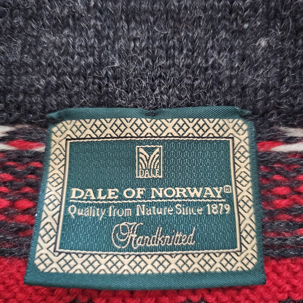 Dale Of Norway Haukeli Pullover Sweater Faire Isle Nordic 100% Wool Red Small - Picture 4 of 15